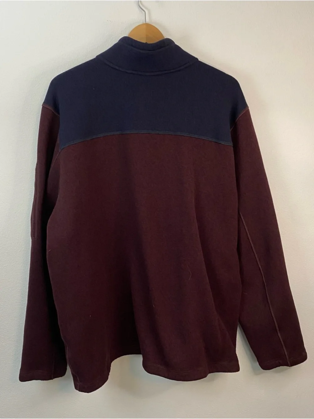 North Face‎ Gordon Lyons Fleece Pullover Sweater 1/4 Zip Mens XXL Burgundy